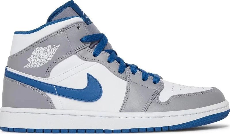 Air Jordan 1 Mid Masculino "True Blue" Cinza / Azul