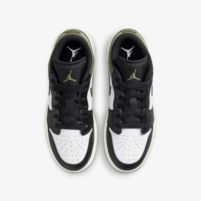 Air Jordan 1 Low GS Black Toe Medium Olive