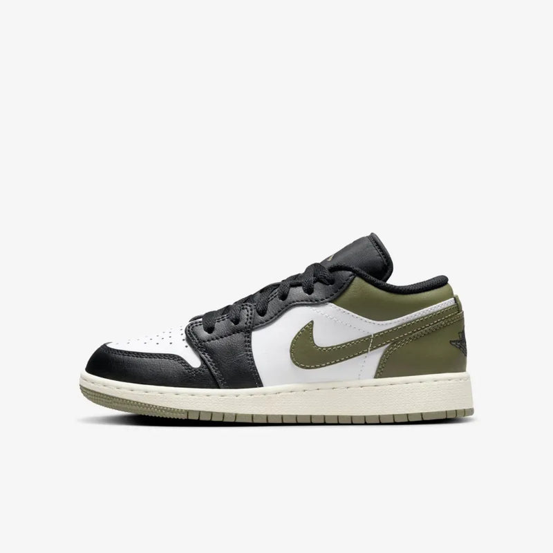 Air Jordan 1 Low GS Black Toe Medium Olive