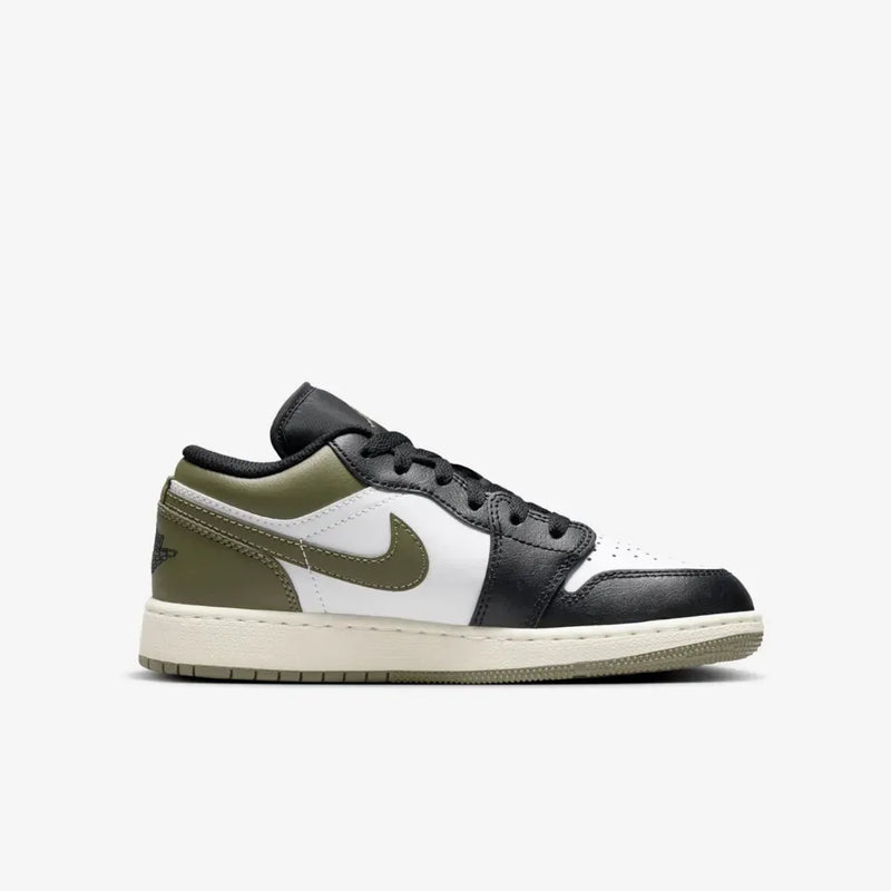 Air Jordan 1 Low GS Black Toe Medium Olive