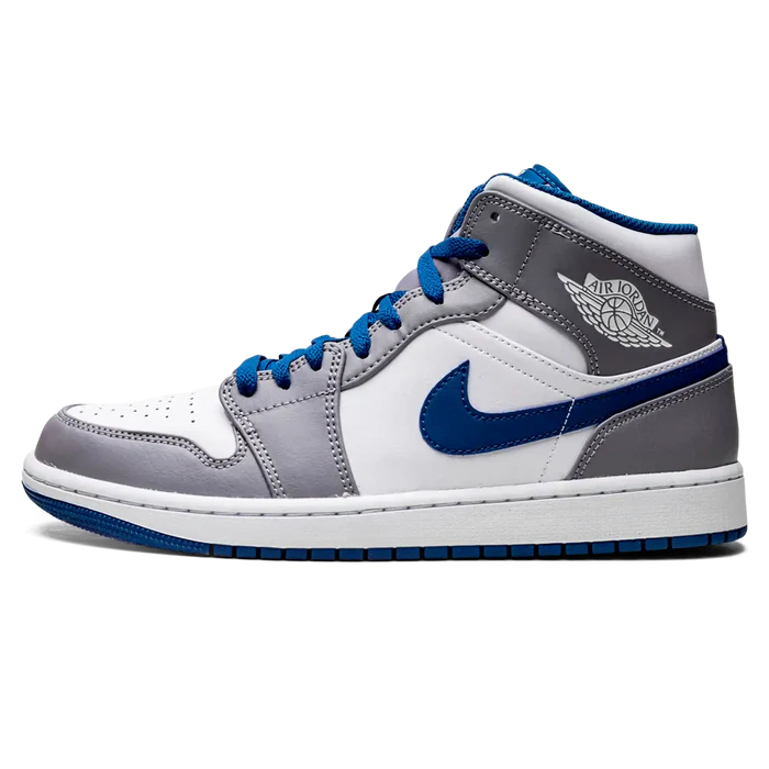 Air Jordan 1 Mid Masculino "True Blue" Cinza / Azul