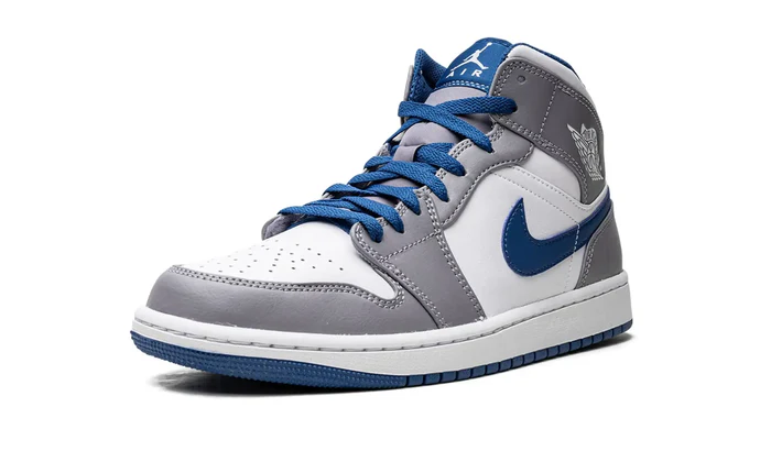 Air Jordan 1 Mid Masculino "True Blue" Cinza / Azul