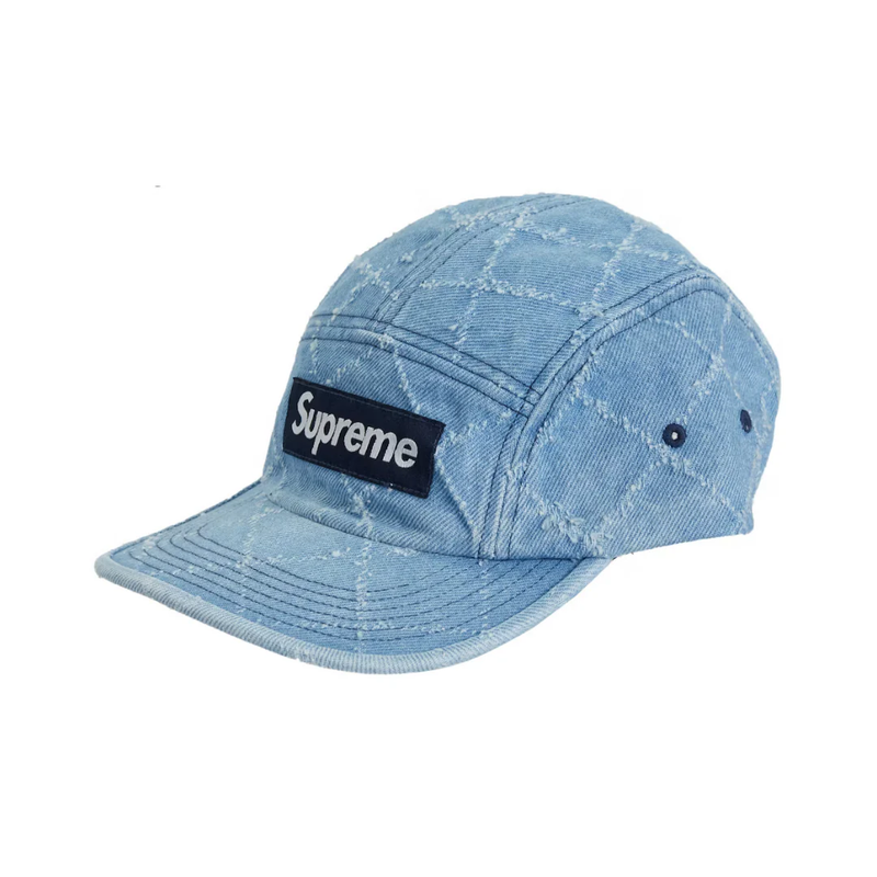 Boné Supreme "Punched Denim" Camp Washed Indigo