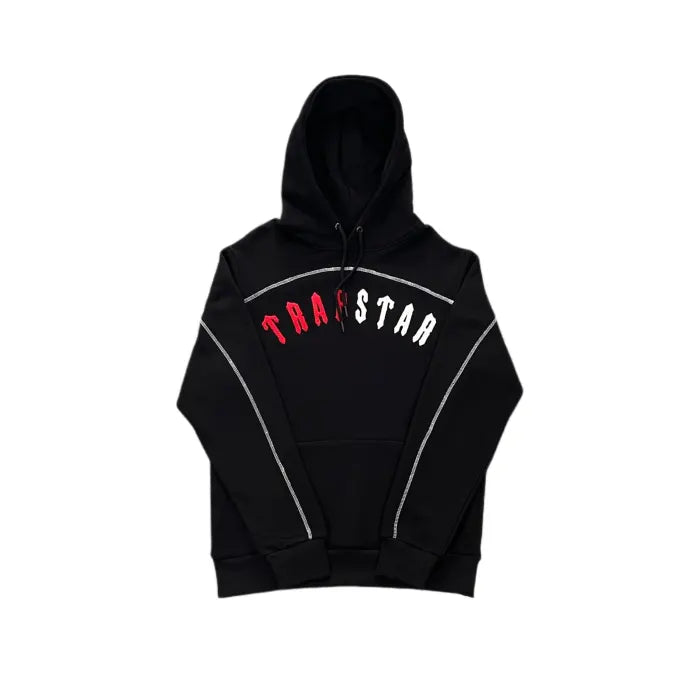 Trapstar Tracksuit Irongate Chenille "Black Red"